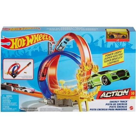 Hot Wheels Wyzwanie Podwójna Pętla Tor + Autko Zestaw Energy Track GND92